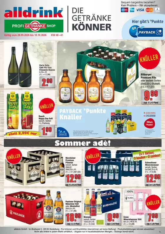 Profi Getränke Prospekt in Hagen im Bremischen | Exklusive Deals für unsere Kunden | 2026-09-28T00:00:00.000Z - 2026-10-10T00:00:00.000Z