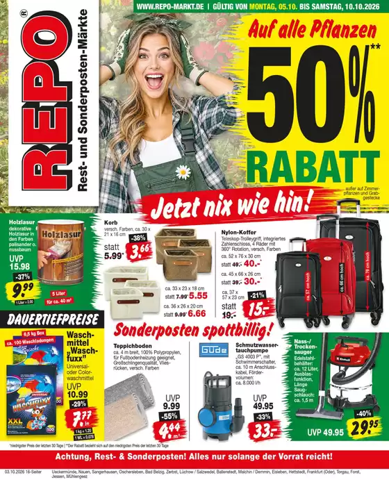 Repo Markt Prospekt in Am Mellensee | Tolle Rabatte auf ausgewählte Produkte | 2026-10-05T00:00:00.000Z - 2026-10-10T00:00:00.000Z