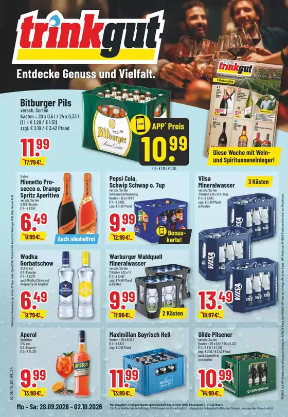trinkgut Katalog | Große Auswahl an Angeboten | 2026-09-28T00:00:00.000Z - 2026-10-02T00:00:00.000Z