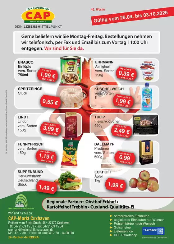CAP Markt Prospekt | Tolles Angebot für Schnäppchenjäger | 2026-09-28T00:00:00.000Z - 2026-10-03T00:00:00.000Z