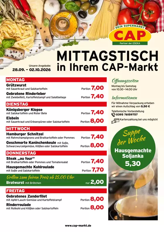 CAP Markt Prospekt | Top-Angebote für Sparfüchse | 2026-09-28T00:00:00.000Z - 2026-10-02T00:00:00.000Z