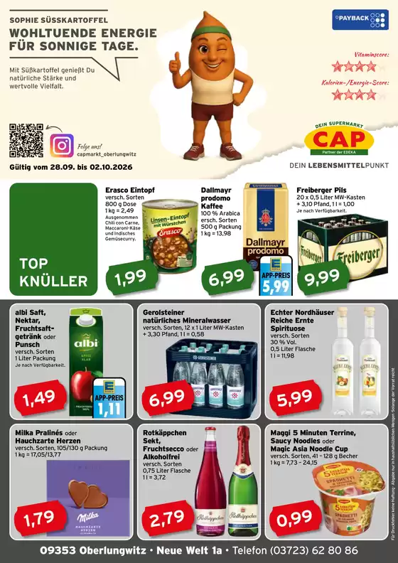 CAP Markt Prospekt | Aktuelle Sonderaktionen | 2026-09-28T00:00:00.000Z - 2026-10-02T00:00:00.000Z