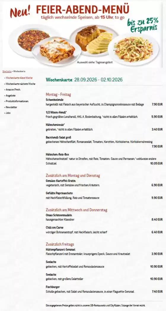 Vinzenzmurr Katalog | Feier Abend Menu! | 2026-09-28T00:00:00.000Z - 2026-10-02T00:00:00.000Z