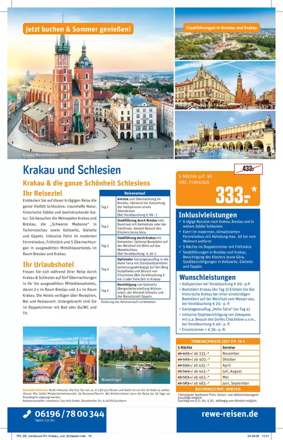 Netto Reisen Prospekt in Warburg | REWE Reisen Prospekt 2026 10 Busreise Krakau Schlesien | 2027-04-01T00:00:00.000Z - 2027-11-30T00:00:00.000Z