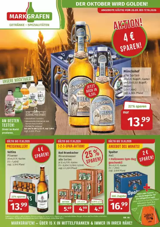 Markgrafen Prospekt in Melle | Aktion 4€ Sparen! | 2026-09-29T00:00:00.000Z - 2026-10-17T00:00:00.000Z