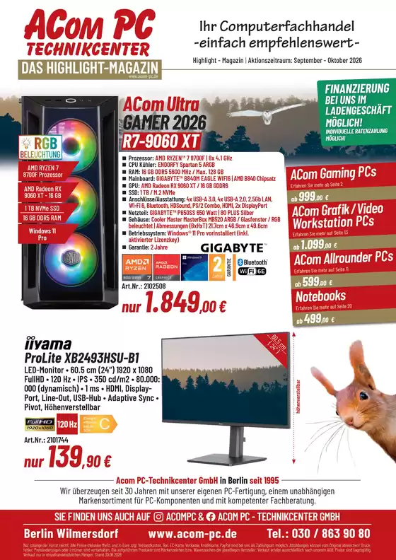 ACom PC Prospekt | Ihr Computerfachhandel -einfach empfehlenswert  | 2026-09-30T00:00:00.000Z - 2026-10-31T00:00:00.000Z