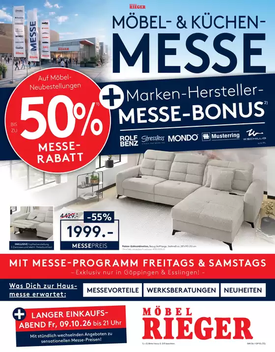 Möbel Rieger Katalog | Tolles Angebot für Schnäppchenjäger | 2026-10-09T00:00:00.000Z - 2026-10-09T00:00:00.000Z