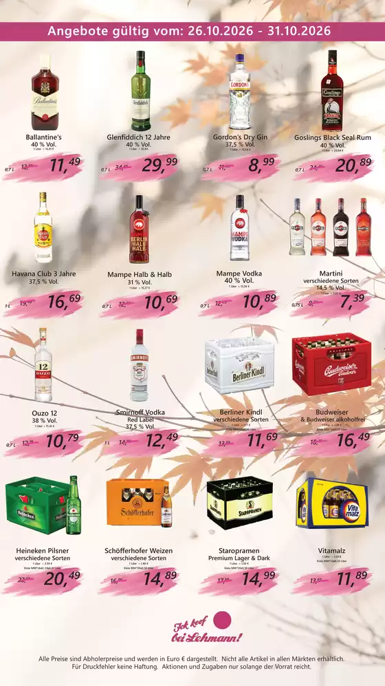 Getränke Lehmann Katalog in Illingen (Neunkirchen) | Sale Sale Sale! | 2026-10-26T00:00:00.000Z - 2026-10-31T00:00:00.000Z
