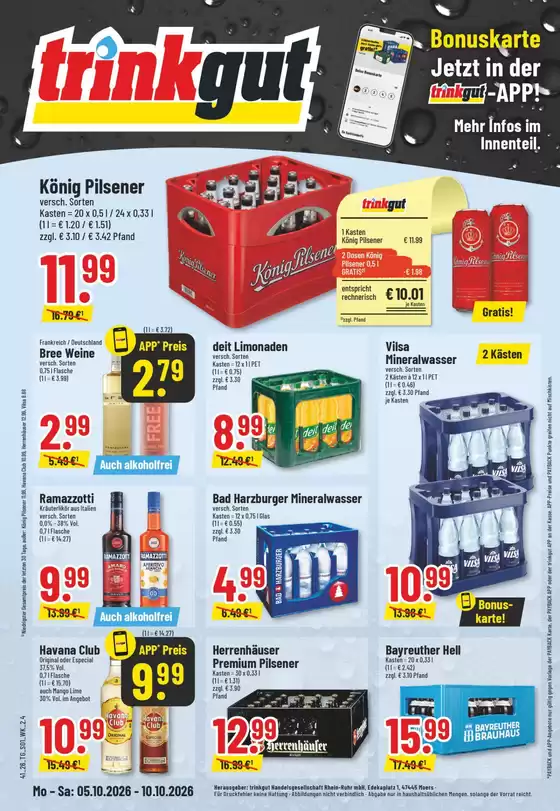 trinkgut Katalog | Top-Angebote für Sparfüchse | 2026-10-05T00:00:00.000Z - 2026-10-10T00:00:00.000Z
