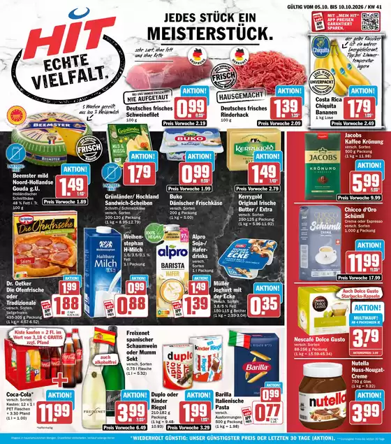 Hit Markt Prospekt | Hit Markt flugblatt | 2026-10-05T00:00:00.000Z - 2026-10-10T00:00:00.000Z