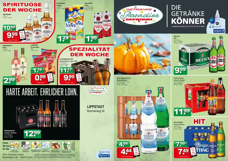 Getränkeparadies Gefromm Katalog | Getränkeparadies Gefromm flugblatt | 2026-10-05T00:00:00.000Z - 2026-10-10T00:00:00.000Z