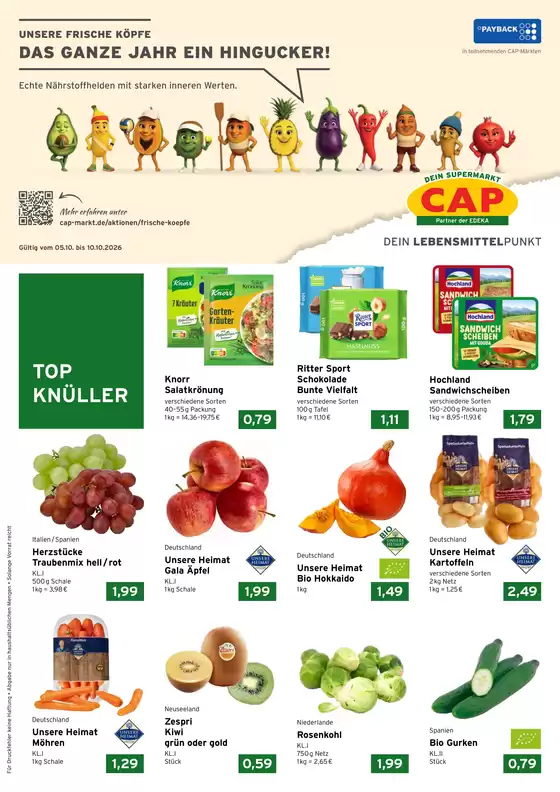 CAP Markt Prospekt | Tolles Angebot für Schnäppchenjäger | 2026-10-05T00:00:00.000Z - 2026-10-10T00:00:00.000Z