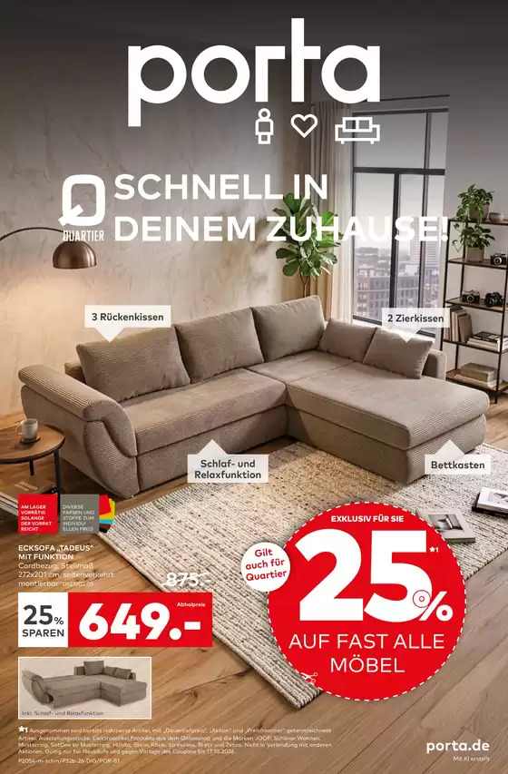 porta Möbel Katalog | Unsere besten Deals für Sie | 2026-10-04T00:00:00.000Z - 2026-10-17T00:00:00.000Z