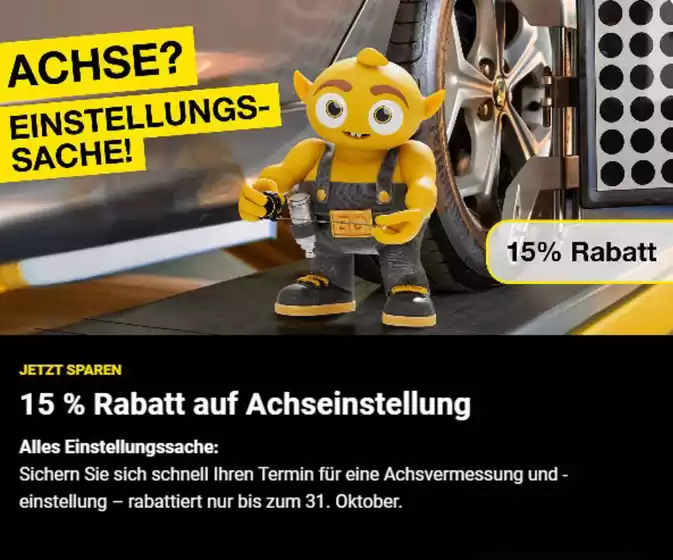 Vergölst Reifen Service Prospekt in Lambrechtshagen | 15% Rabatt Auf Acheseinstellung | 2026-10-07T00:00:00.000Z - 2026-10-31T00:00:00.000Z