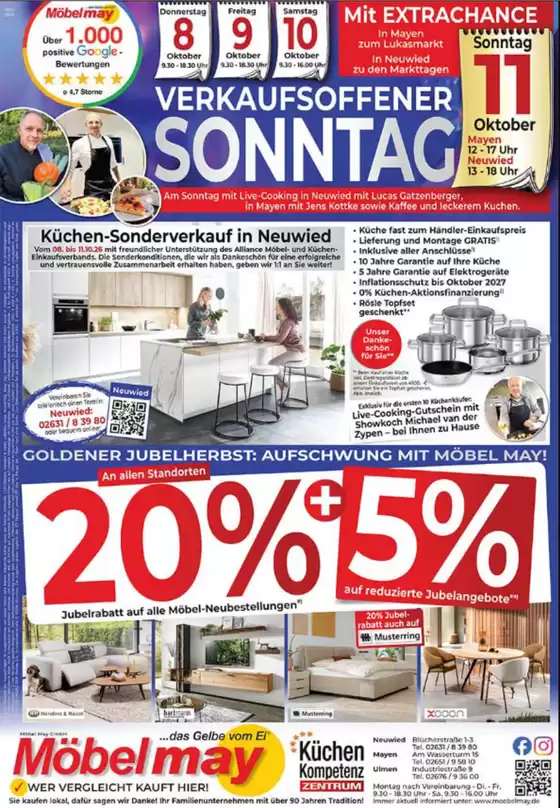 Möbel May Prospekt in Freising | Verkaufsoffener Sonntag | 2026-10-08T00:00:00.000Z - 2026-10-10T00:00:00.000Z