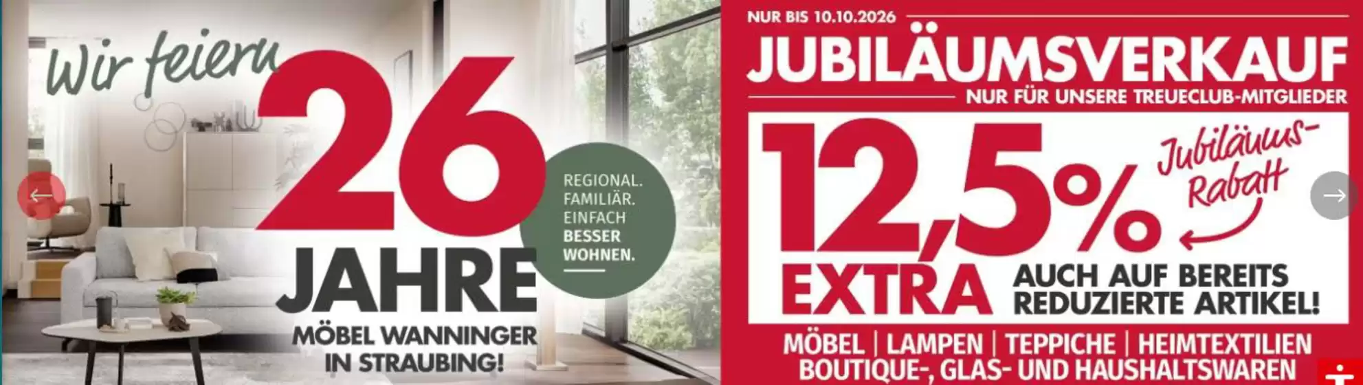 Möbel Wanninger Katalog | 26 Jahre | 2026-10-07T00:00:00.000Z - 2026-10-17T00:00:00.000Z