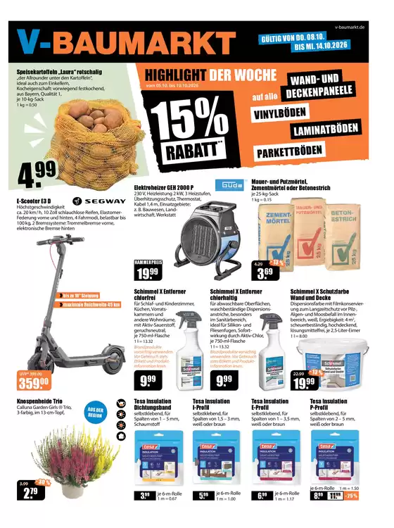 V Baumarkt Prospekt in Itzehoe | Tolles Angebot für Schnäppchenjäger | 2026-10-08T00:00:00.000Z - 2026-10-14T00:00:00.000Z