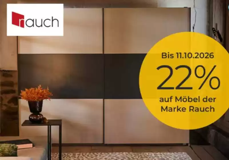 Im walking Katalog | 22% Auf Mobel Der Marke Rauch | 2026-10-09T00:00:00.000Z - 2026-10-11T00:00:00.000Z