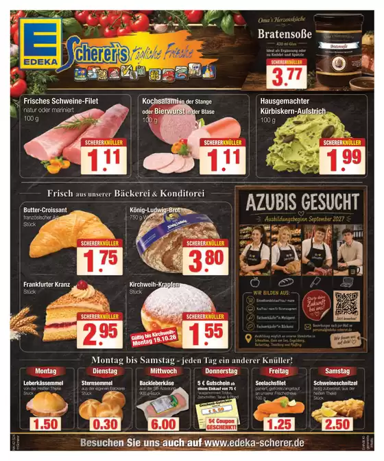 Edeka Scherer Prospekt in Tacherting | Flugblatt KW42 2026 | 2026-10-10T00:00:00.000Z - 2026-10-19T00:00:00.000Z