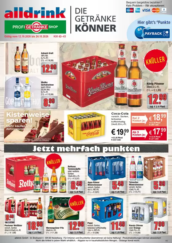 alldrink Prospekt in Biblis | Unsere besten Angebote für Sie | 2026-10-12T00:00:00.000Z - 2026-10-24T00:00:00.000Z