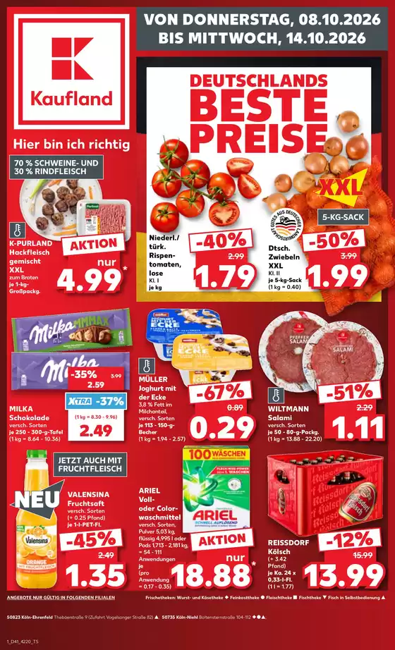 Kaufland Katalog in Kerpen | Kaufland flugblatt | 2026-10-08T00:00:00.000Z - 2026-10-14T00:00:00.000Z