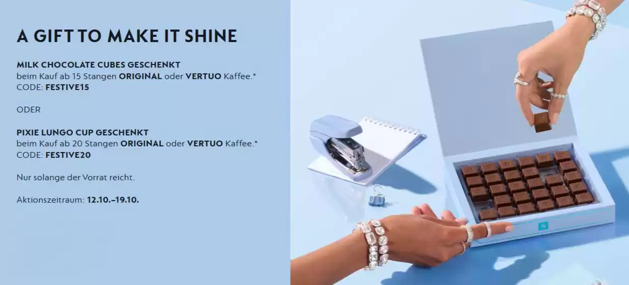 Nespresso Prospekt | A Giftto Make It Shine | 2026-10-12T00:00:00.000Z - 2026-10-19T00:00:00.000Z