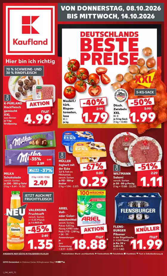 Kaufland Katalog in Bargteheide | Kaufland flugblatt | 2026-10-08T00:00:00.000Z - 2026-10-14T00:00:00.000Z