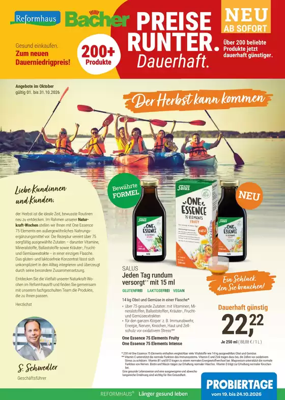 Reformhaus Bacher Katalog in Lich | Der Herbest Kann Kommen  | 2026-10-19T00:00:00.000Z - 2026-10-24T00:00:00.000Z