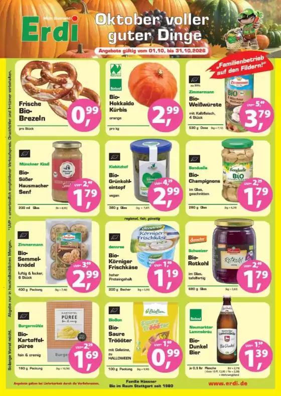 Erdi Biomarkt Prospekt in Gevelsberg | Oktober Voller Guter Dinge | 2026-10-13T00:00:00.000Z - 2026-10-31T00:00:00.000Z