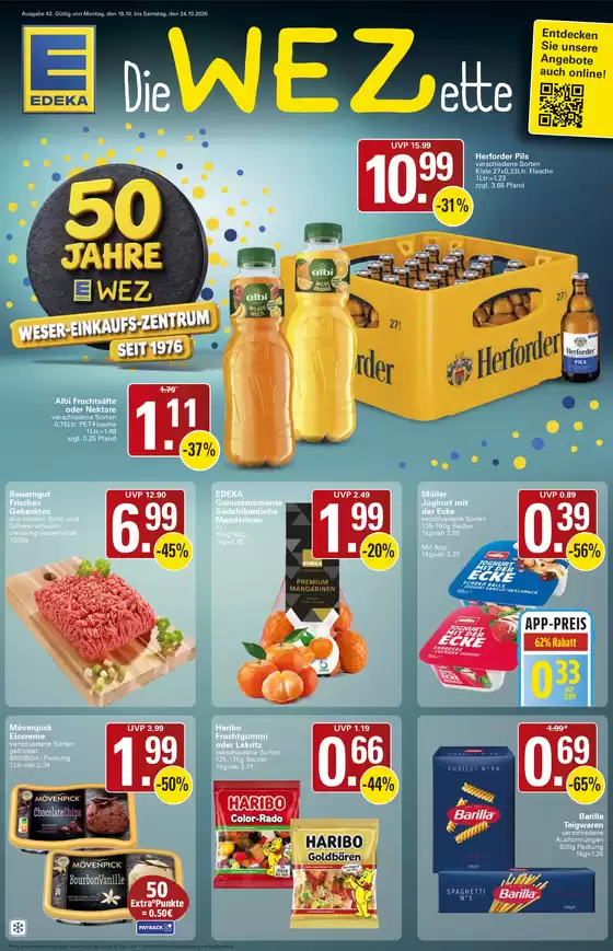 wez Katalog in Bindlach | WEZette KW43 2026 | 2026-10-19T00:00:00.000Z - 2026-10-24T00:00:00.000Z