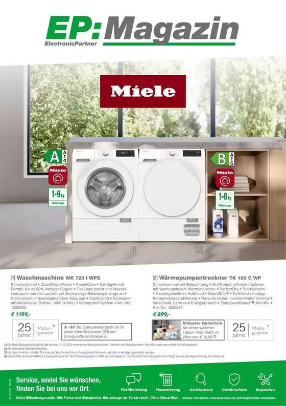 Electronic Partner EP Prospekt in Attendorn | Miele Magazin 10-2026 | 2026-10-16T00:00:00.000Z - 2026-11-29T00:00:00.000Z