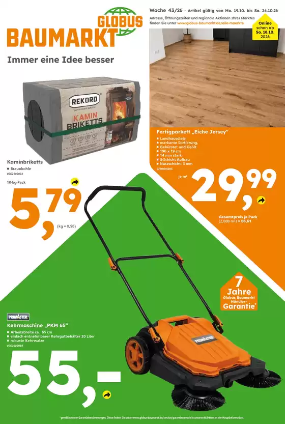 Globus Baumarkt Katalog | Globus Baumarkt Prospekt | 2026-10-19T00:00:00.000Z - 2026-10-24T00:00:00.000Z