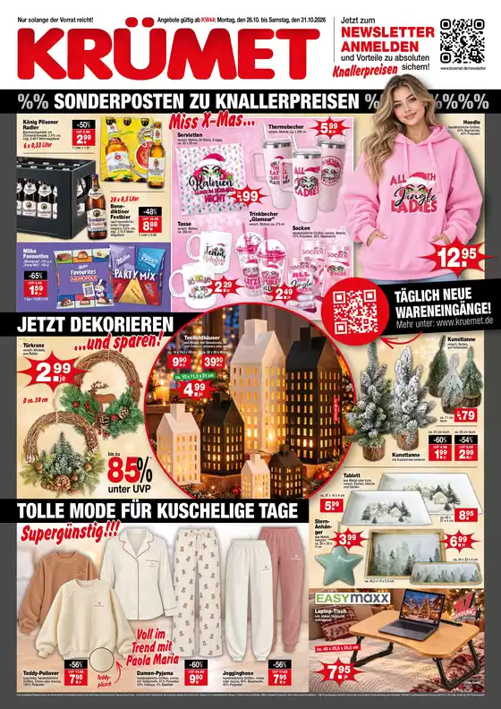 Krümet Sonderposten Katalog in Heubach | SONDERPOSTEN ZU KNALLERPREISEN-- | 2026-10-26T00:00:00.000Z - 2026-10-31T00:00:00.000Z