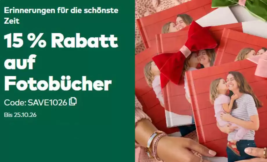 Snapfish Prospekt in Stelle | 15% Rabatt Auf Fotobucher!  | 2026-10-19T00:00:00.000Z - 2026-10-25T00:00:00.000Z