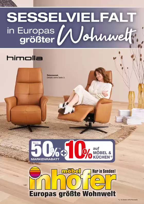 Möbel Inhofer Katalog | SESSELVIELFALT | 2026-10-20T00:00:00.000Z - 2026-11-07T00:00:00.000Z