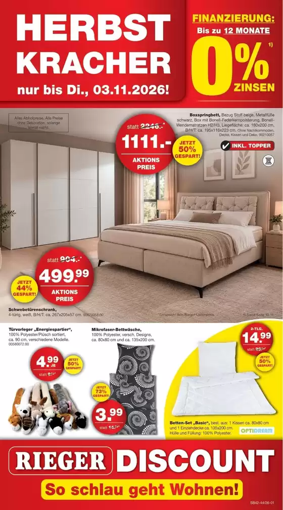 Möbel Rieger Katalog | Möbel Rieger Discount KW42 | 2026-10-20T00:00:00.000Z - 2026-11-03T00:00:00.000Z