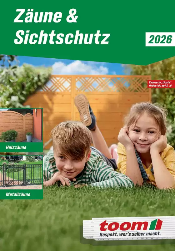 toom Baumarkt Prospekt in Sonneberg | Zäune Sichtschutz 2026 | 2026-01-01T00:00:00.000Z - 2026-12-31T00:00:00.000Z