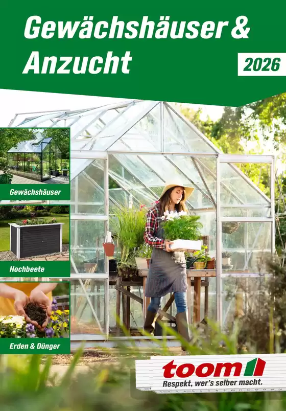 toom Baumarkt Prospekt in Sonneberg | Gewächshäuser Anzucht 2026 | 2026-01-01T00:00:00.000Z - 2026-12-31T00:00:00.000Z