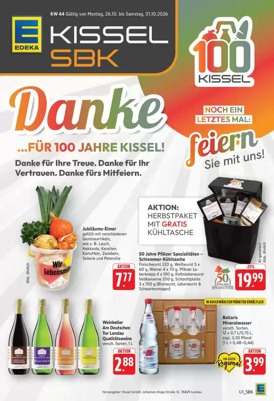 Edeka Kissel SBK Katalog | Edeka Kissel SBK PF KW44 2026 | 2026-10-26T00:00:00.000Z - 2026-10-31T00:00:00.000Z