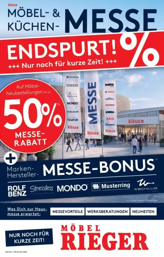 Möbel Rieger Katalog | Möbel Rieger KW43 Endspurt GP AA GE | 2026-10-22T00:00:00.000Z - 2026-10-25T00:00:00.000Z