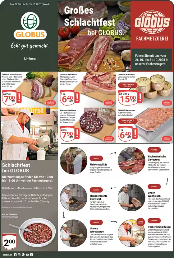 Globus Katalog in Saulheim | Kommende Angebote Limburg | 2026-10-29T00:00:00.000Z - 2026-10-31T00:00:00.000Z