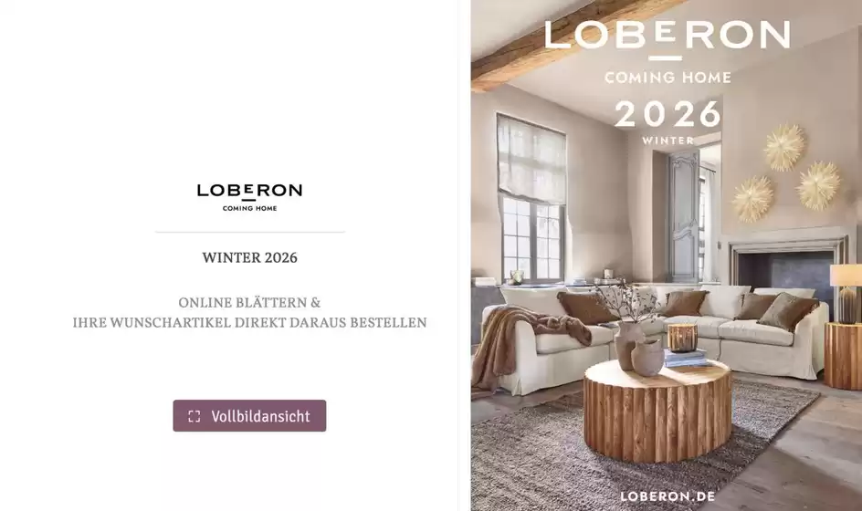 Loberon Katalog in Erkelenz | Winter 2026 | 2026-10-22T00:00:00.000Z - 2026-12-25T00:00:00.000Z
