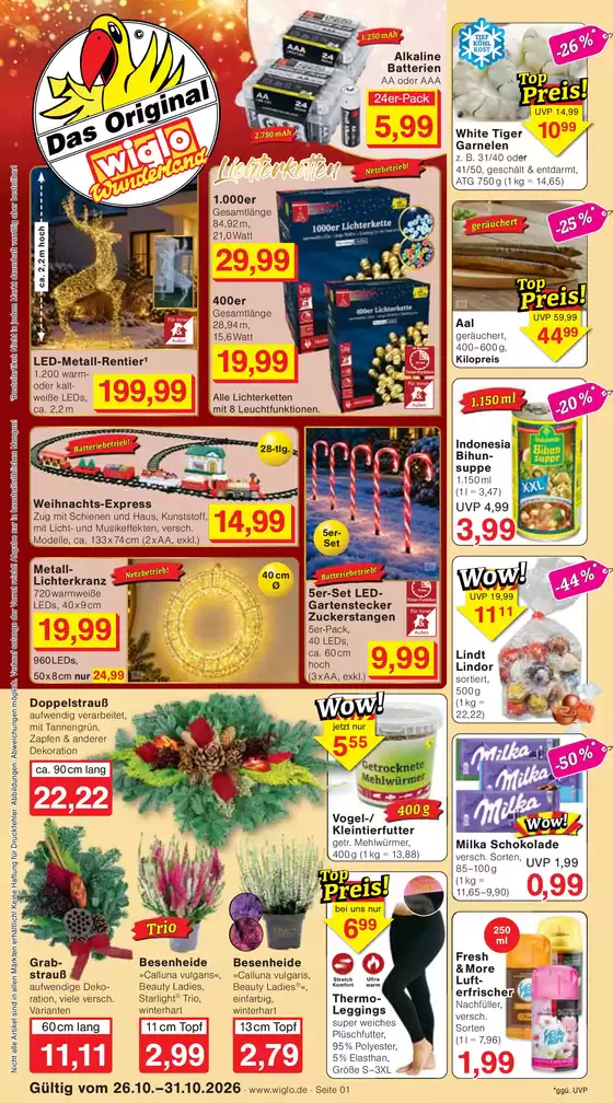 Wiglo Wunderland Prospekt in Weißensee | Niedersachsen | 2026-10-26T00:00:00.000Z - 2026-10-31T00:00:00.000Z