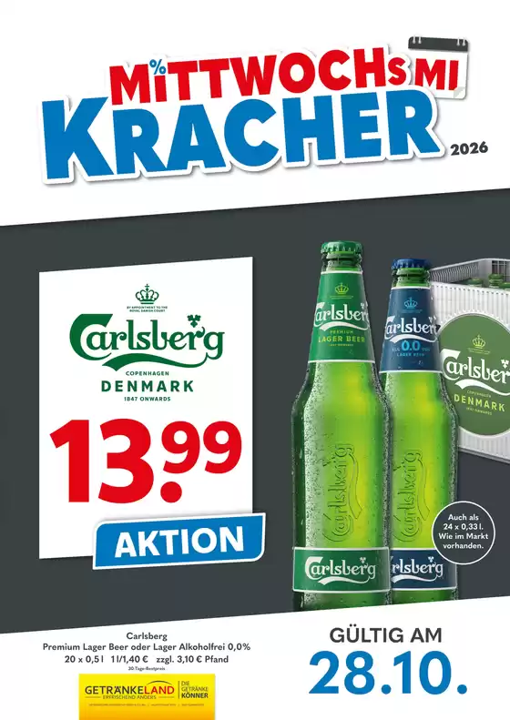 Getränkeland Katalog in Siegen | Mittwochskracher Carlsberg 44 2026 | 2026-10-28T00:00:00.000Z - 2026-10-28T00:00:00.000Z