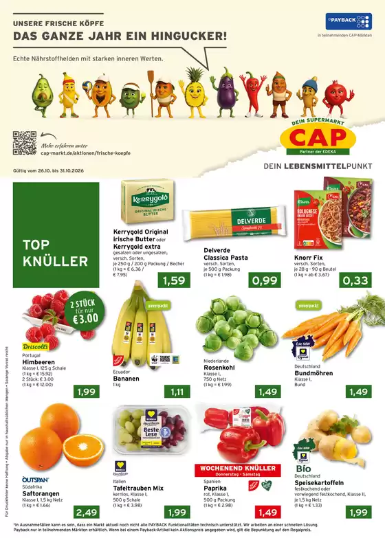 CAP Markt Prospekt in Mörlenbach | Angebote für Schnäppchenjäger | 2026-10-26T00:00:00.000Z - 2026-10-31T00:00:00.000Z