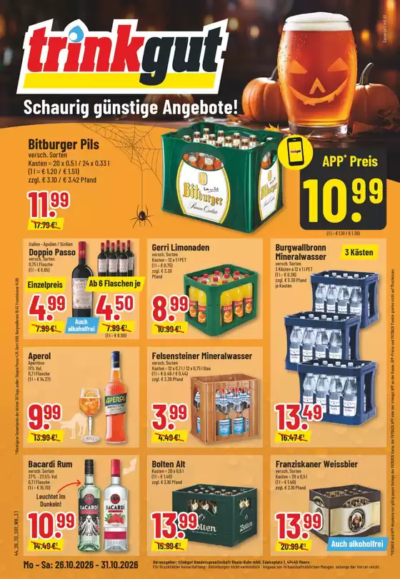 trinkgut Prospekt in Münchweiler an der Rodalb | trinkgut flugblatt | 2026-10-26T00:00:00.000Z - 2026-10-31T00:00:00.000Z