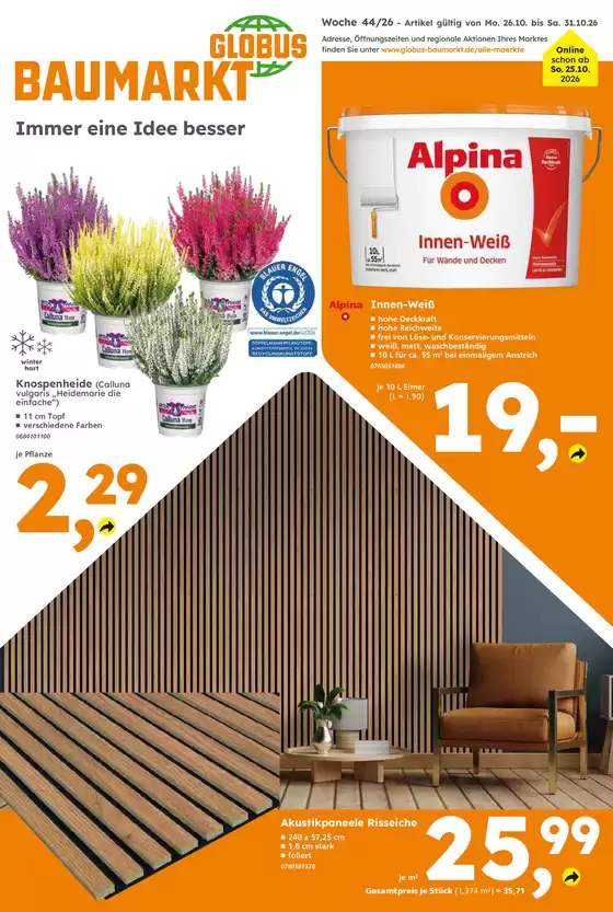 Globus Baumarkt Prospekt | Globus Baumarkt Prospekt | 2026-10-26T00:00:00.000Z - 2026-10-31T00:00:00.000Z