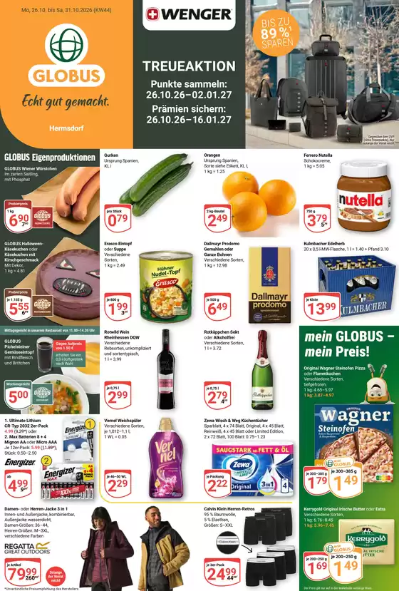 Globus Katalog | Aktuelle Angebote Hermsdorf | 2026-10-26T00:00:00.000Z - 2026-10-31T00:00:00.000Z