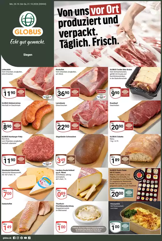 Globus Katalog in Papenburg | Aktuelle Angebote Siegen | 2026-10-26T00:00:00.000Z - 2026-10-31T00:00:00.000Z