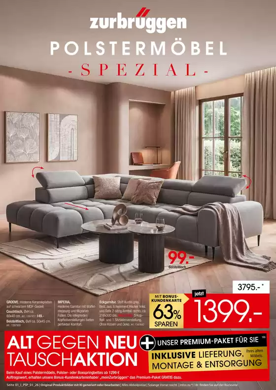 Zurbrüggen Katalog | Polstermöbel Spezial | 2026-10-26T00:00:00.000Z - 2026-11-01T00:00:00.000Z